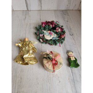 Dove bird mini wreath angel basket variety ornament hanging set‎ Xmas decor